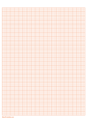 4 Squares Per Centimeter Orange Graph Paper  - A4