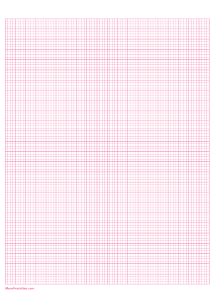 4 Squares Per Centimeter Pink Graph Paper  - A4