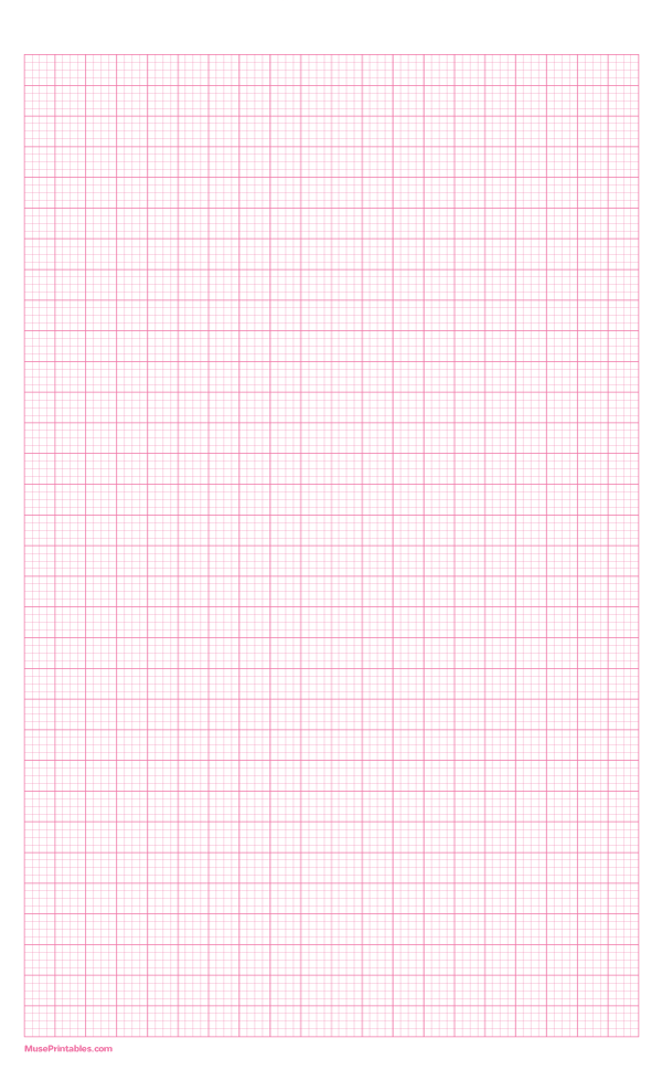 4 Squares Per Centimeter Pink Graph Paper : Legal-sized paper (8.5 x 14)
