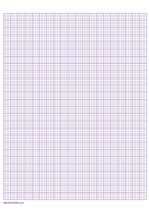4 Squares Per Centimeter Purple Graph Paper  - A4