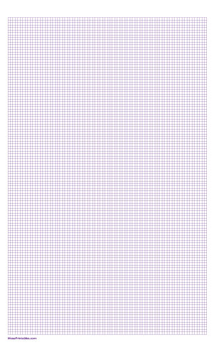 4 Squares Per Centimeter Purple Graph Paper  - Legal