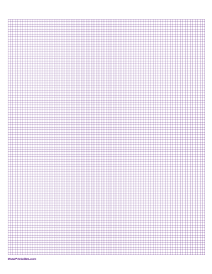 4 Squares Per Centimeter Purple Graph Paper  - Letter