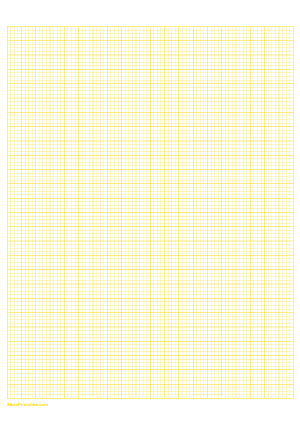 4 Squares Per Centimeter Yellow Graph Paper  - A4