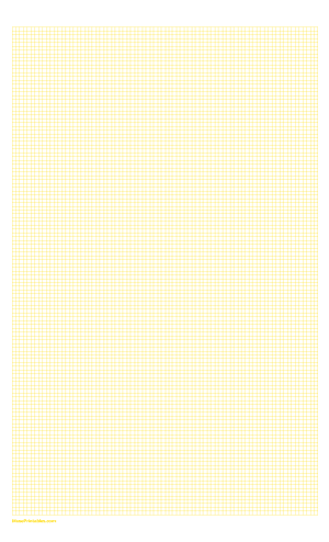 4 Squares Per Centimeter Yellow Graph Paper  - Legal