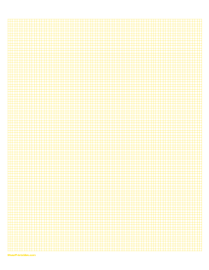 4 Squares Per Centimeter Yellow Graph Paper  - Letter