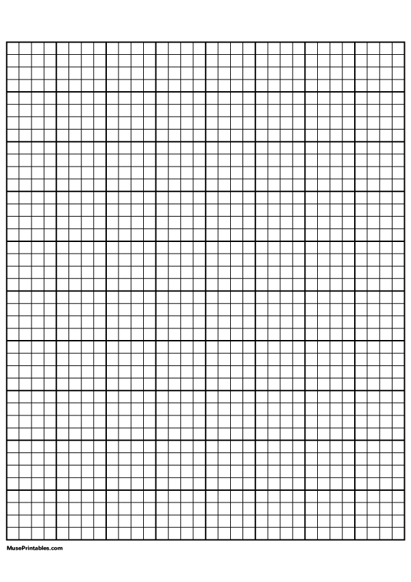 Printable 4 Squares Per Inch Black Graph Paper for A4 Paper