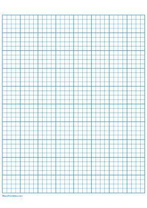 4 Squares Per Inch Blue Graph Paper  - A4