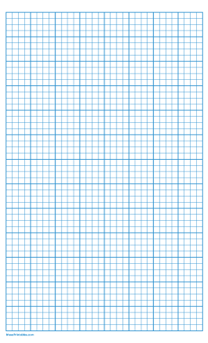 4 Squares Per Inch Blue Graph Paper  - Legal