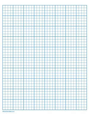 4 Squares Per Inch Blue Graph Paper  - Letter