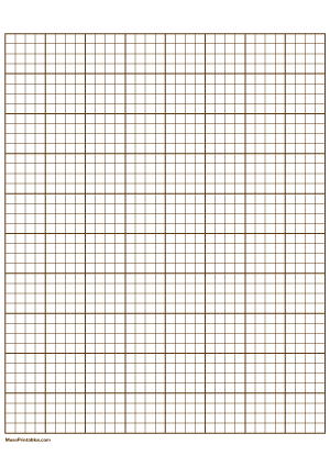 4 Squares Per Inch Brown Graph Paper  - A4