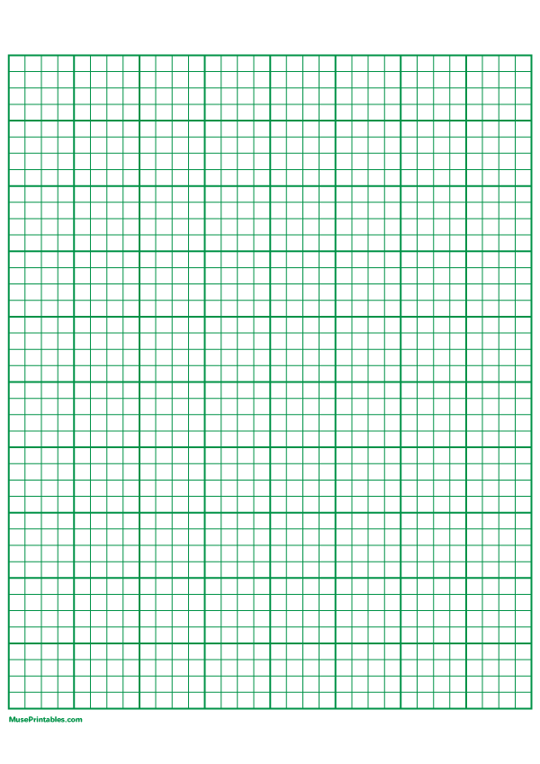 4 Squares Per Inch Green Graph Paper : A4-sized paper (8.27 x 11.69)