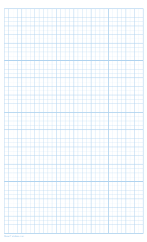 4 Squares Per Inch Light Blue Graph Paper  - Legal