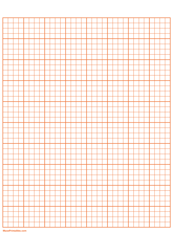 printable 4 squares per inch orange graph paper for a4 paper