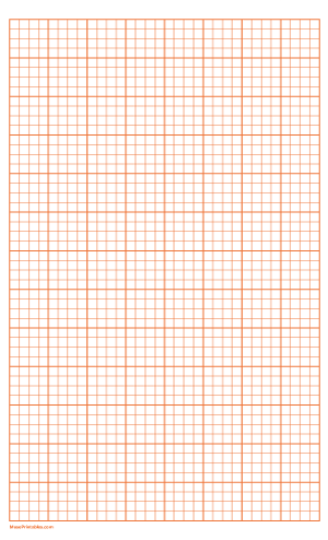 4 Squares Per Inch Orange Graph Paper  - Legal
