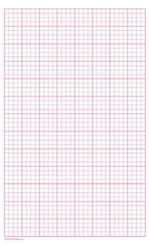 4 Squares Per Inch Pink Graph Paper  - Legal