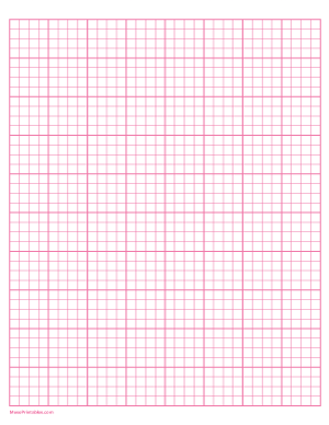 4 Squares Per Inch Pink Graph Paper  - Letter