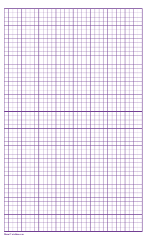 4 Squares Per Inch Purple Graph Paper  - Legal