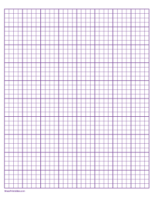 4 Squares Per Inch Purple Graph Paper  - Letter