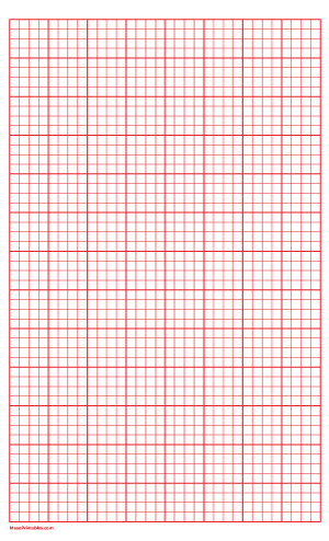 4 Squares Per Inch Red Graph Paper  - Legal