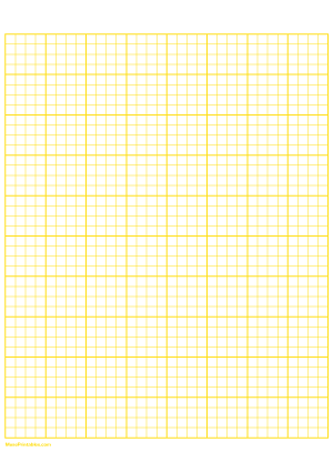 4 Squares Per Inch Yellow Graph Paper  - A4
