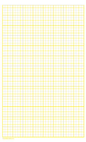 4 Squares Per Inch Yellow Graph Paper  - Legal