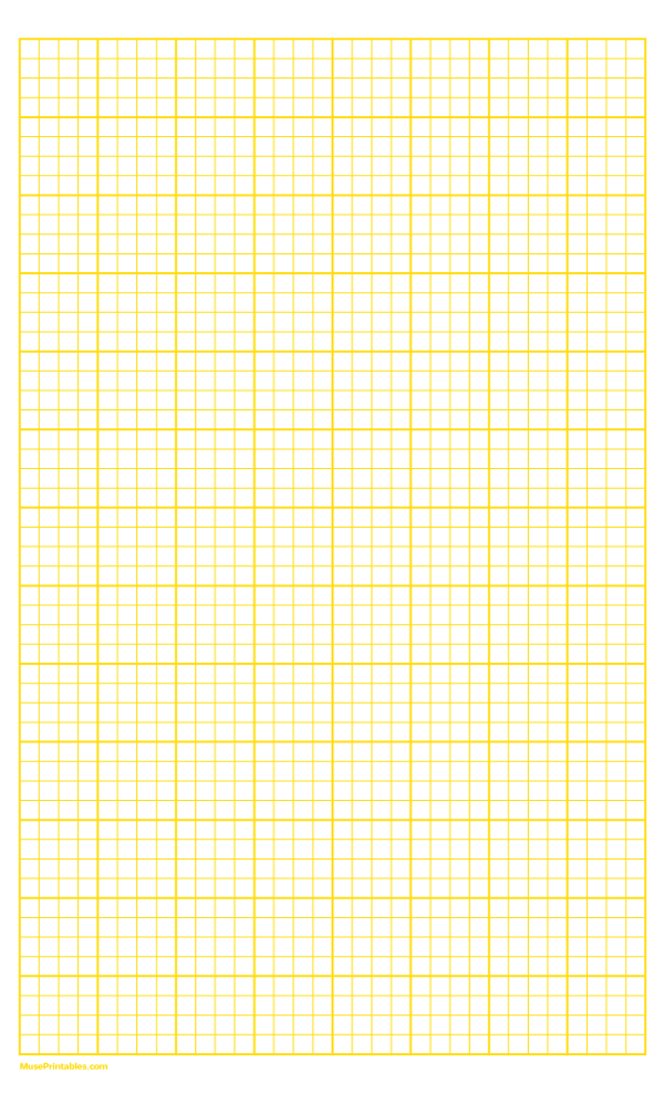 4 Squares Per Inch Yellow Graph Paper : Legal-sized paper (8.5 x 14)