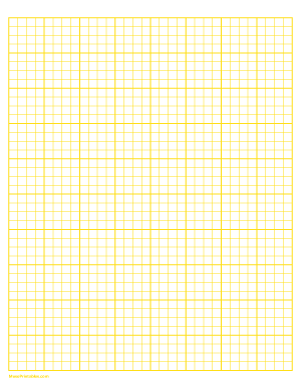 4 Squares Per Inch Yellow Graph Paper  - Letter