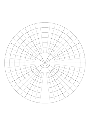 48 Spoke Polar Graph Paper  - A4