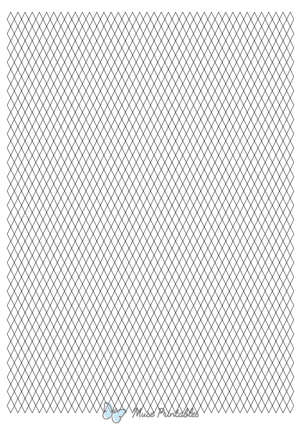 5 mm Black Diamond Graph Paper : A4-sized paper (8.27 x 11.69)