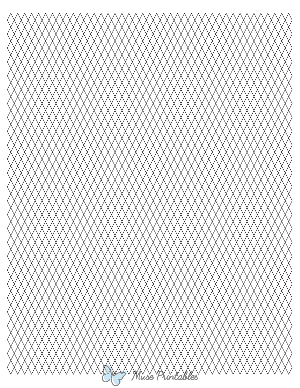 5 mm Black Diamond Graph Paper : Letter-sized paper (8.5 x 11)