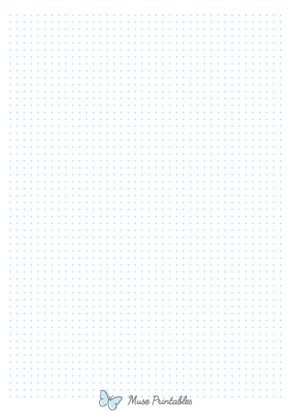 5 mm Blue Cross Grid Paper : A4-sized paper (8.27 x 11.69)