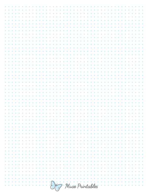 5 mm Blue Cross Grid Paper : Letter-sized paper (8.5 x 11)