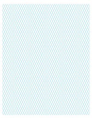 5 mm Blue Diamond Graph Paper  - Letter