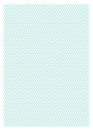 5 mm Blue Green Triangle Graph Paper  - A4