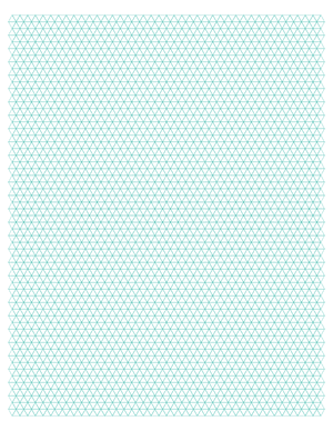 5 mm Blue Green Triangle Graph Paper  - Letter