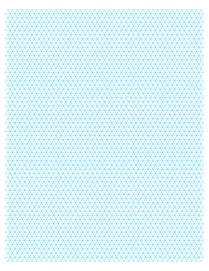 5 mm Blue Triangle Graph Paper  - Letter