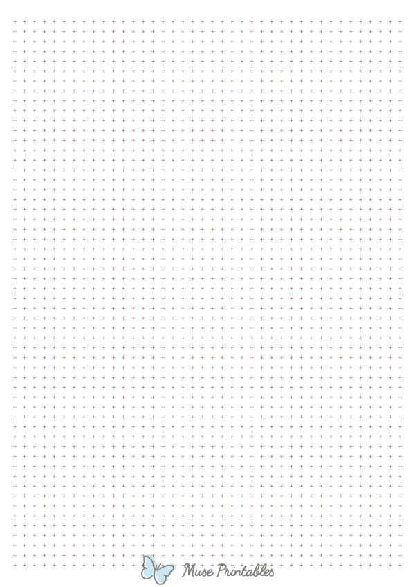 5 mm Brown Cross Grid Paper : A4-sized paper (8.27 x 11.69)