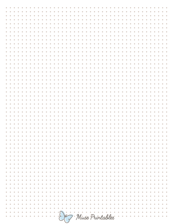 5 mm Brown Cross Grid Paper : Letter-sized paper (8.5 x 11)