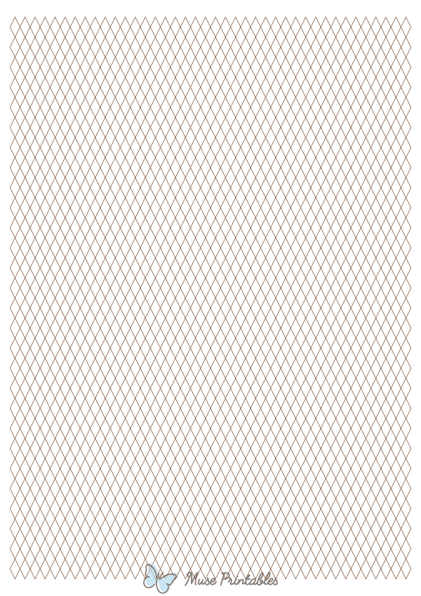 5 mm Brown Diamond Graph Paper : A4-sized paper (8.27 x 11.69)