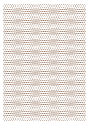 5 mm Brown Triangle Graph Paper  - A4