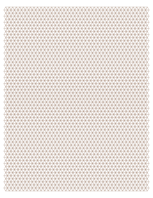 5 mm Brown Triangle Graph Paper  - Letter