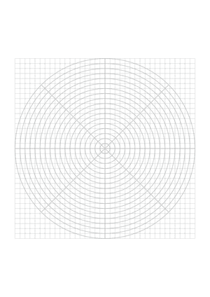5 mm Gray Circular Graph Paper  - A4