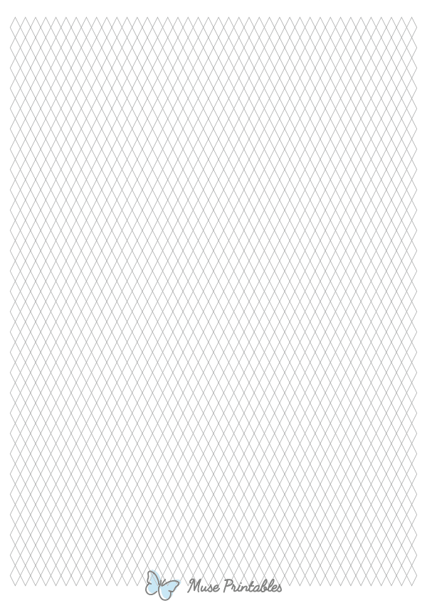 5 mm Gray Diamond Graph Paper : A4-sized paper (8.27 x 11.69)