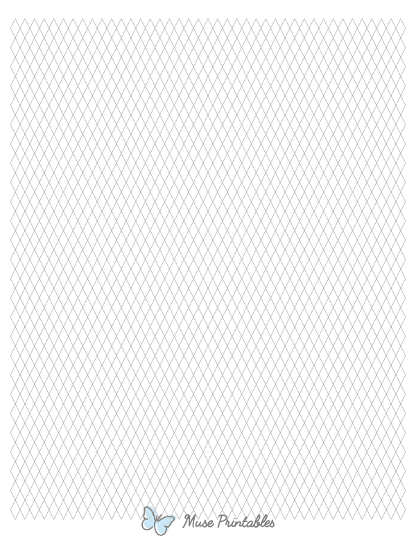 5 mm Gray Diamond Graph Paper : Letter-sized paper (8.5 x 11)