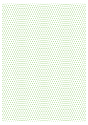 5 mm Green Diamond Graph Paper  - A4