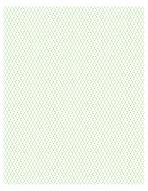 5 mm Green Diamond Graph Paper  - Letter