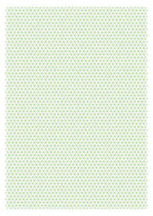 5 mm Green Triangle Graph Paper  - A4