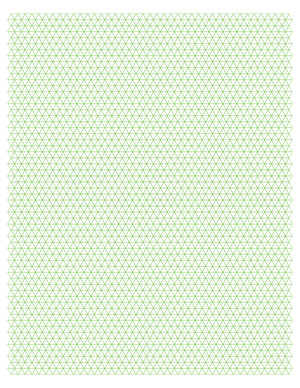 5 mm Green Triangle Graph Paper  - Letter