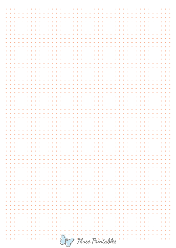 5 mm Orange Cross Grid Paper : A4-sized paper (8.27 x 11.69)
