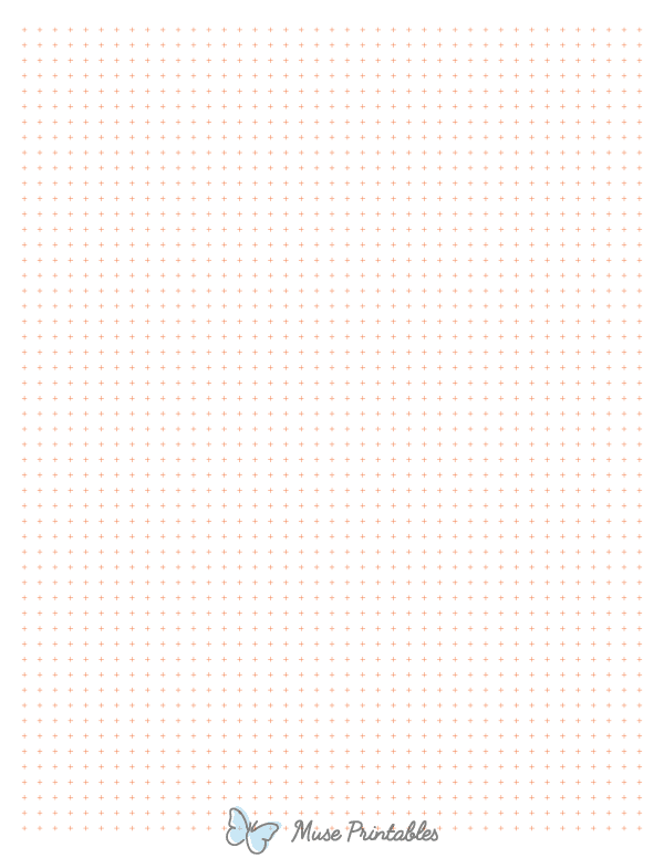 5 mm Orange Cross Grid Paper : Letter-sized paper (8.5 x 11)